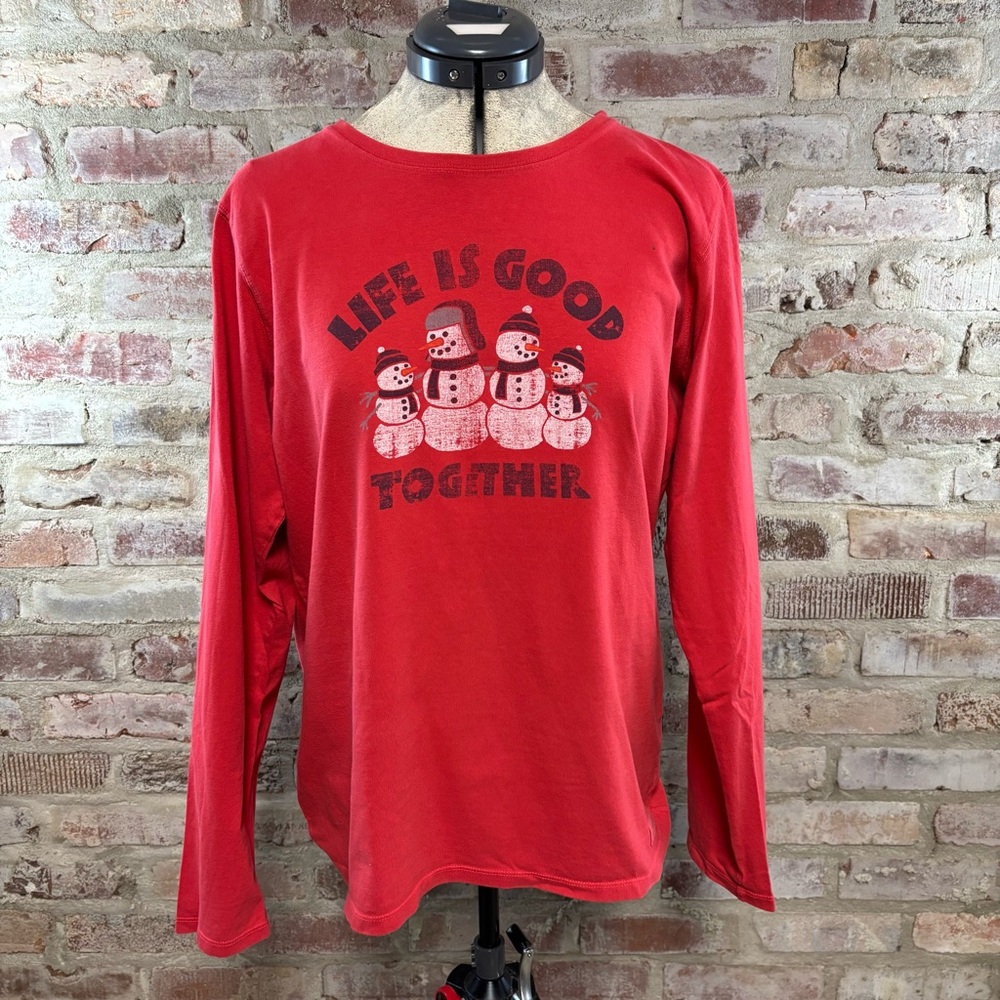 Life is good long sleeve T-shirt large
